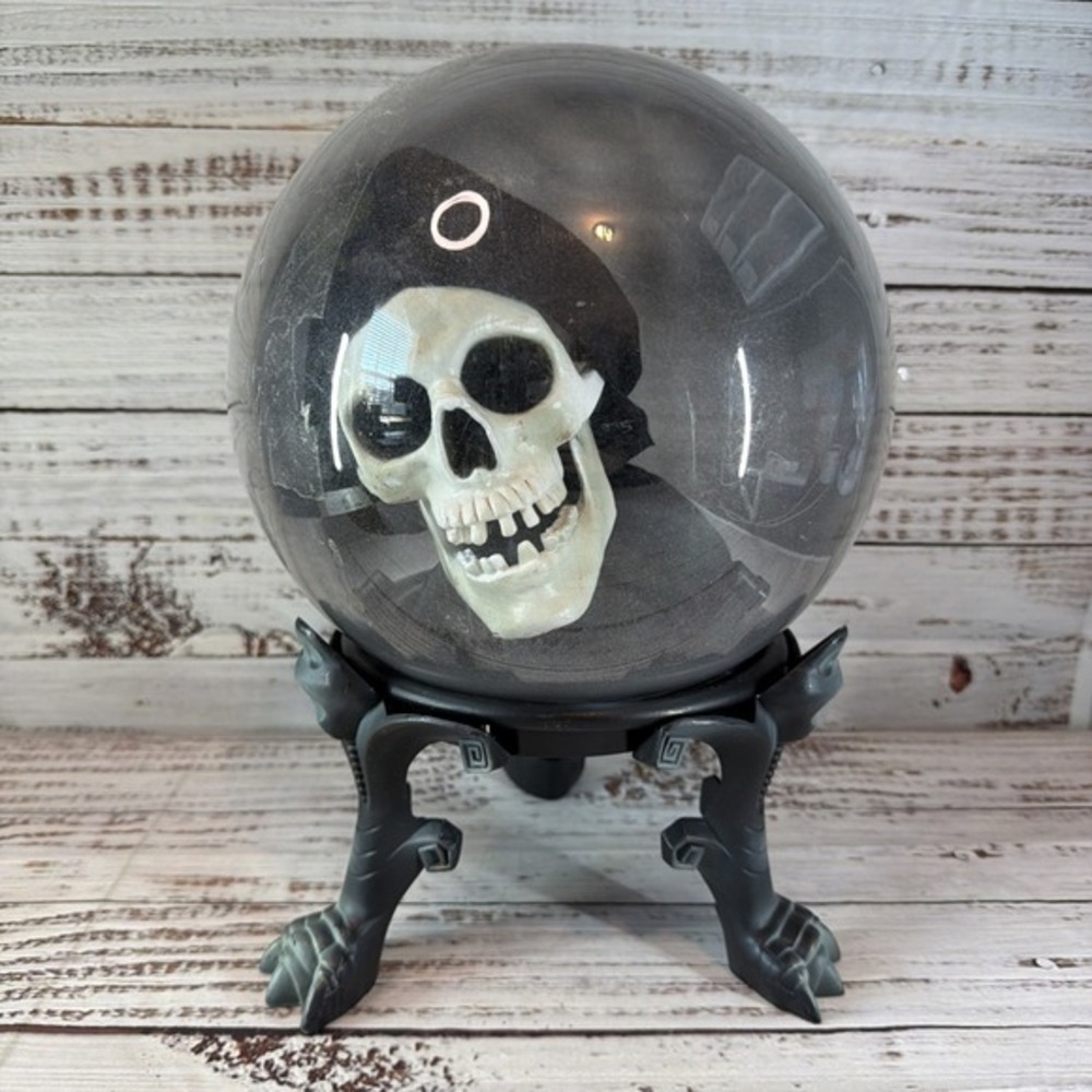 2005 Gemmy Spirit Ball Head Animated Skull Grim Reaper *TESTED*‎